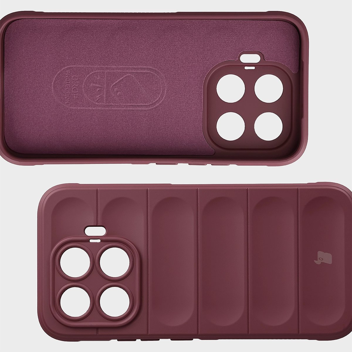 Wyściółka z mikrofibry, wyżłobienia na pleckach i wzmocnione narożniki w etui Bizon Case Tur do Xiaomi 17T