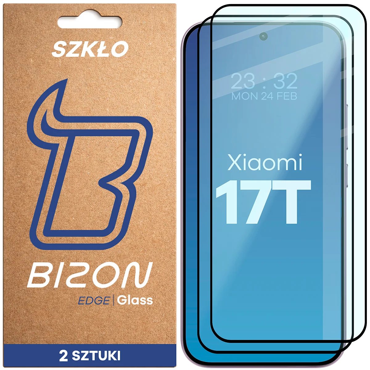 Szkło hartowane na cały ekran Bizon Glass Edge Duo dla Xiaomi 17T
