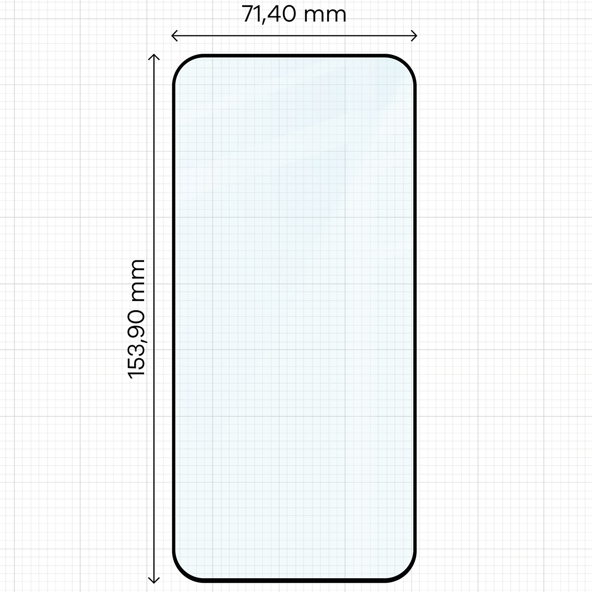 Wymiary szkła Bizon Glass Edge Duo do Xiaomi 17T