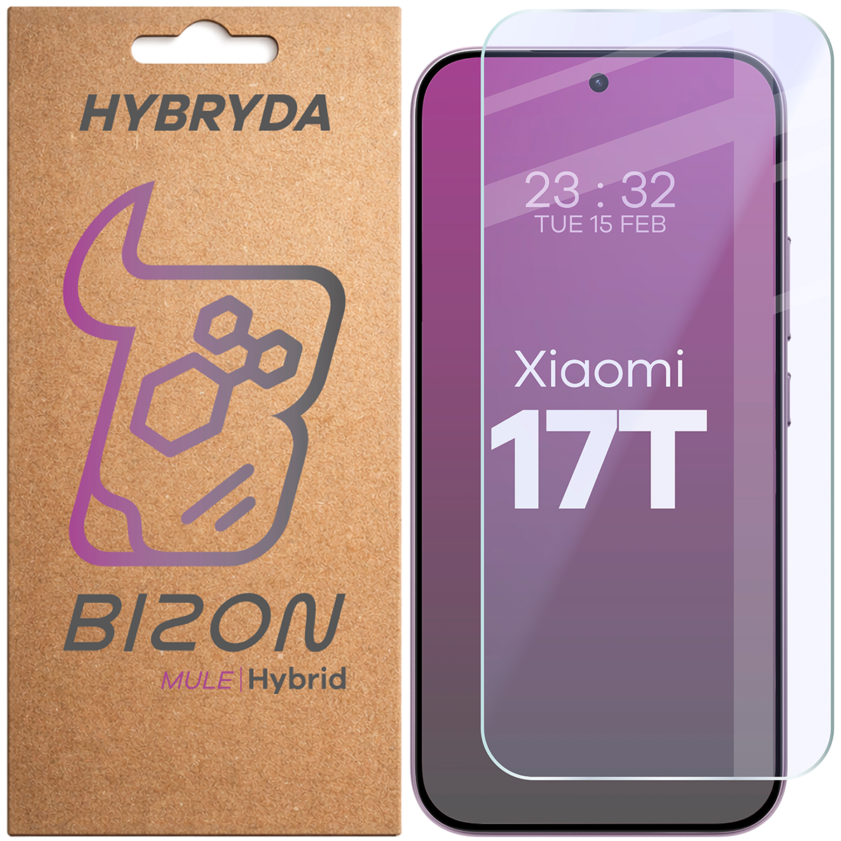 Szkło hybrydowe na ekran Bizon Hybrid Mule do Xiaomi 17T