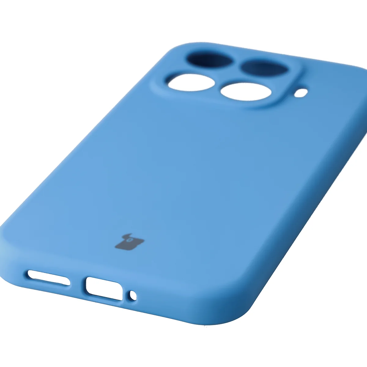 Zbliżenie na precyzyjne wycięcia i możliwość ładowania indukcyjnego w etui Bizon Soft Case do Xiaomi 17T