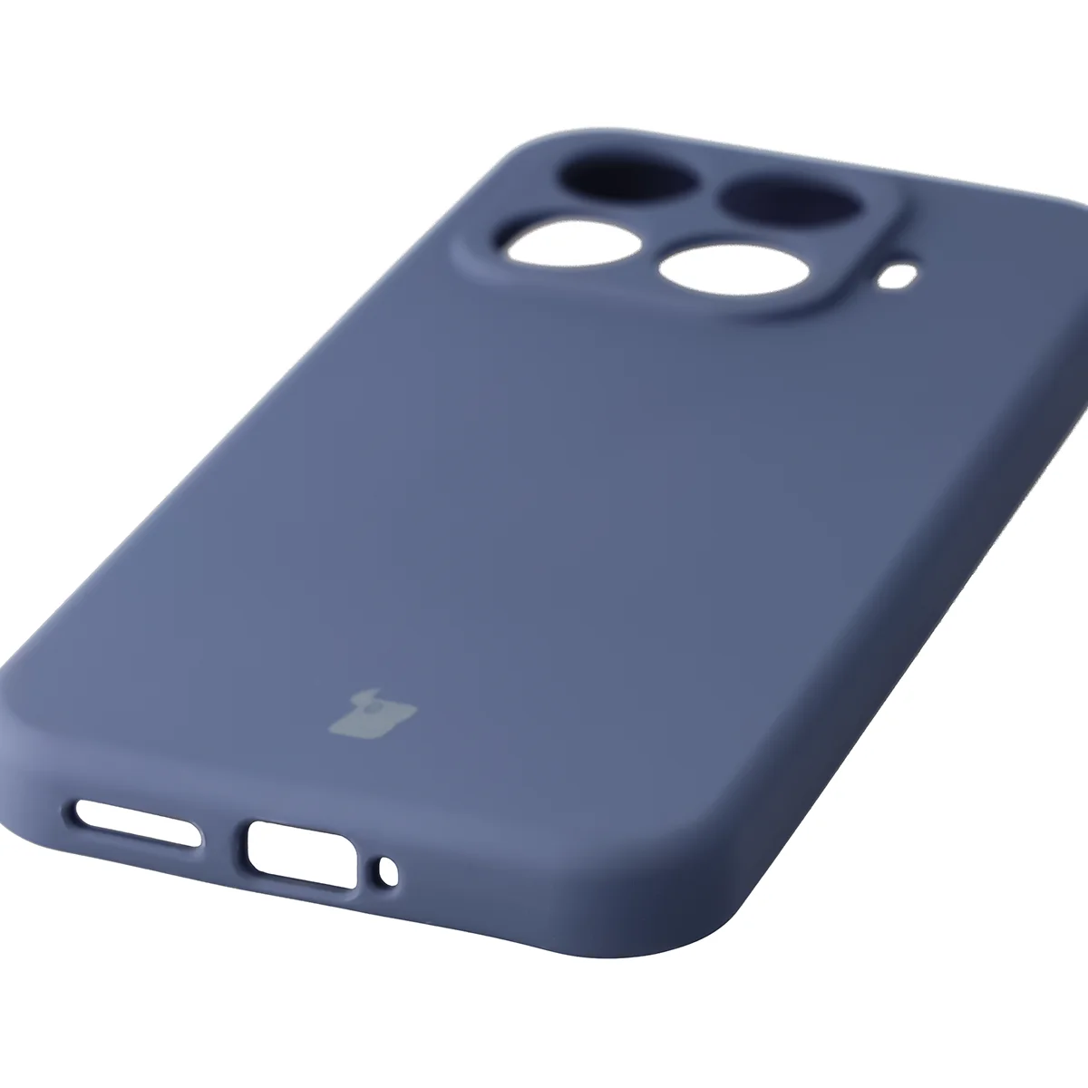 Zbliżenie na precyzyjne wycięcia i możliwość ładowania indukcyjnego w etui Bizon Soft Case do Xiaomi 17T