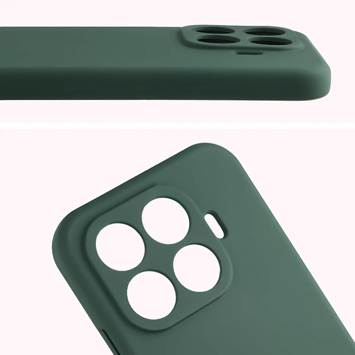 Zbliżenie na wycięcia na obiektywy w etui Bizon Soft Case do Xiaomi 17T