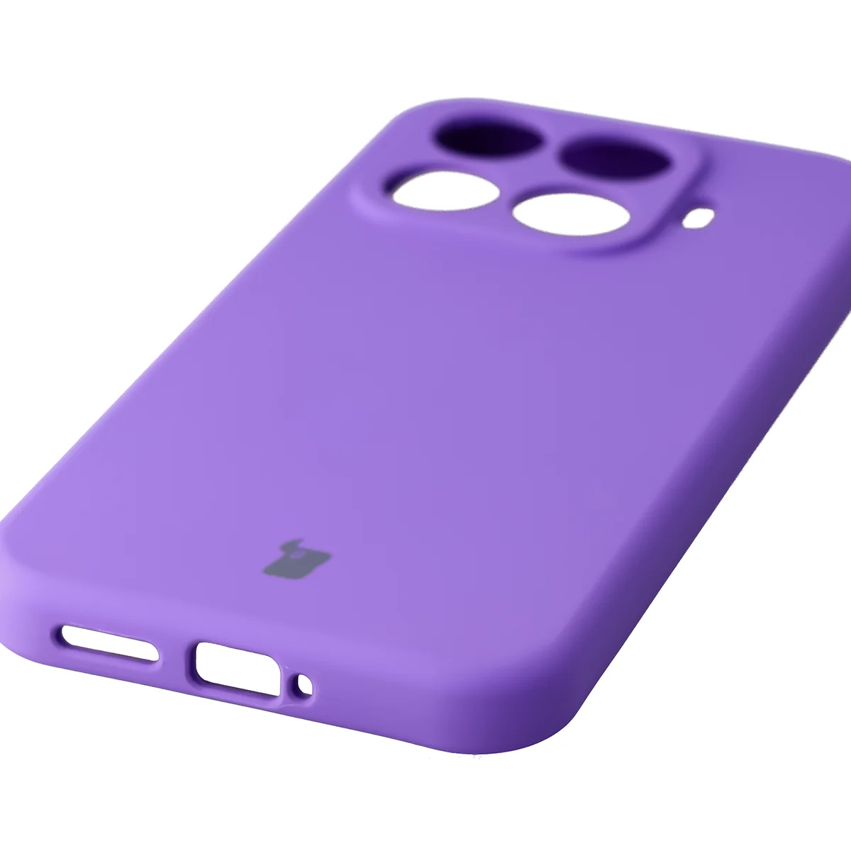 Zbliżenie na precyzyjne wycięcia i możliwość ładowania indukcyjnego w etui Bizon Soft Case do Xiaomi 17T