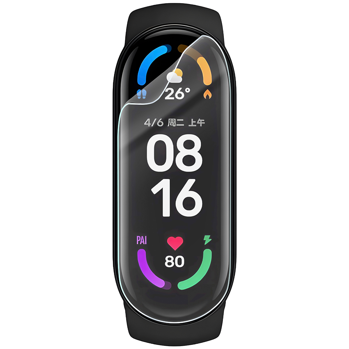 Folia hydrożelowa Bizon Watch Film HydroFlex do Xiaomi Mi Band 6 na zegarku
