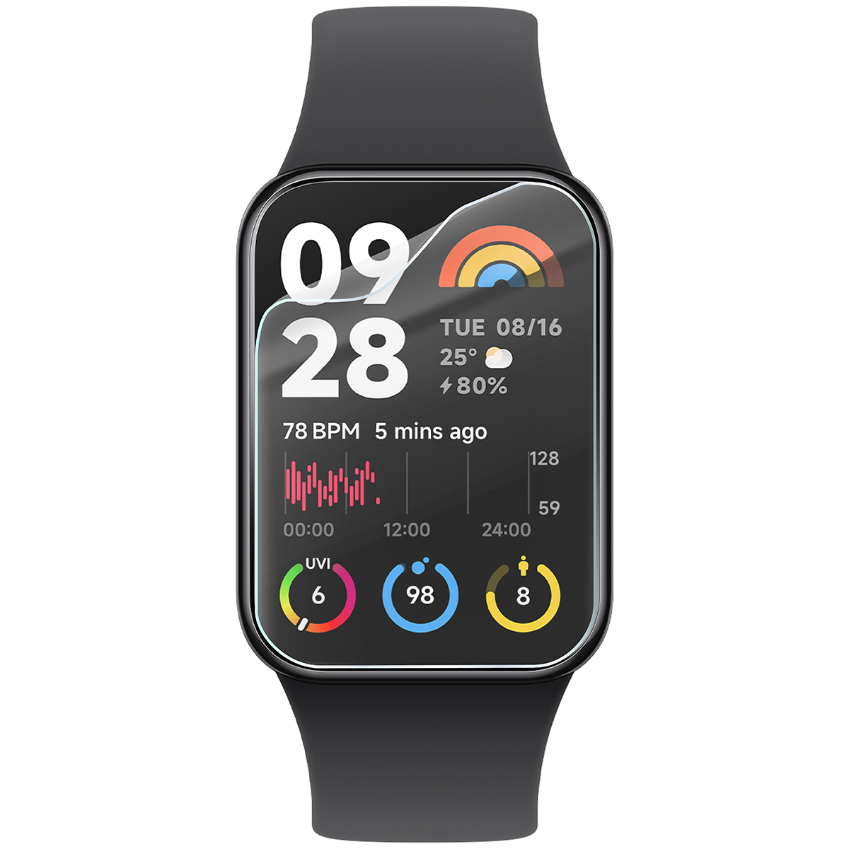 Folia hydrożelowa Bizon Watch Film HydroFlex do Xiaomi Mi Band 8 Pro na zegarku