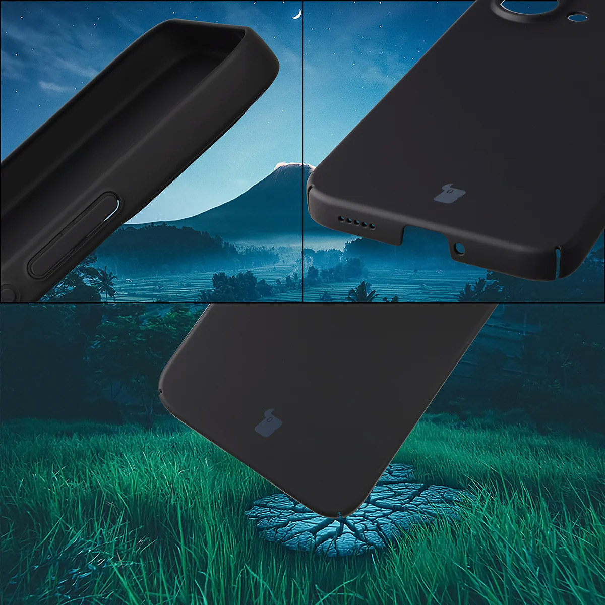 Zintegrowane osłony na przyciski, wycięcia i twardy materiał etui Bizon Case Łupka do Xiaomi POCO X8 Pro Max