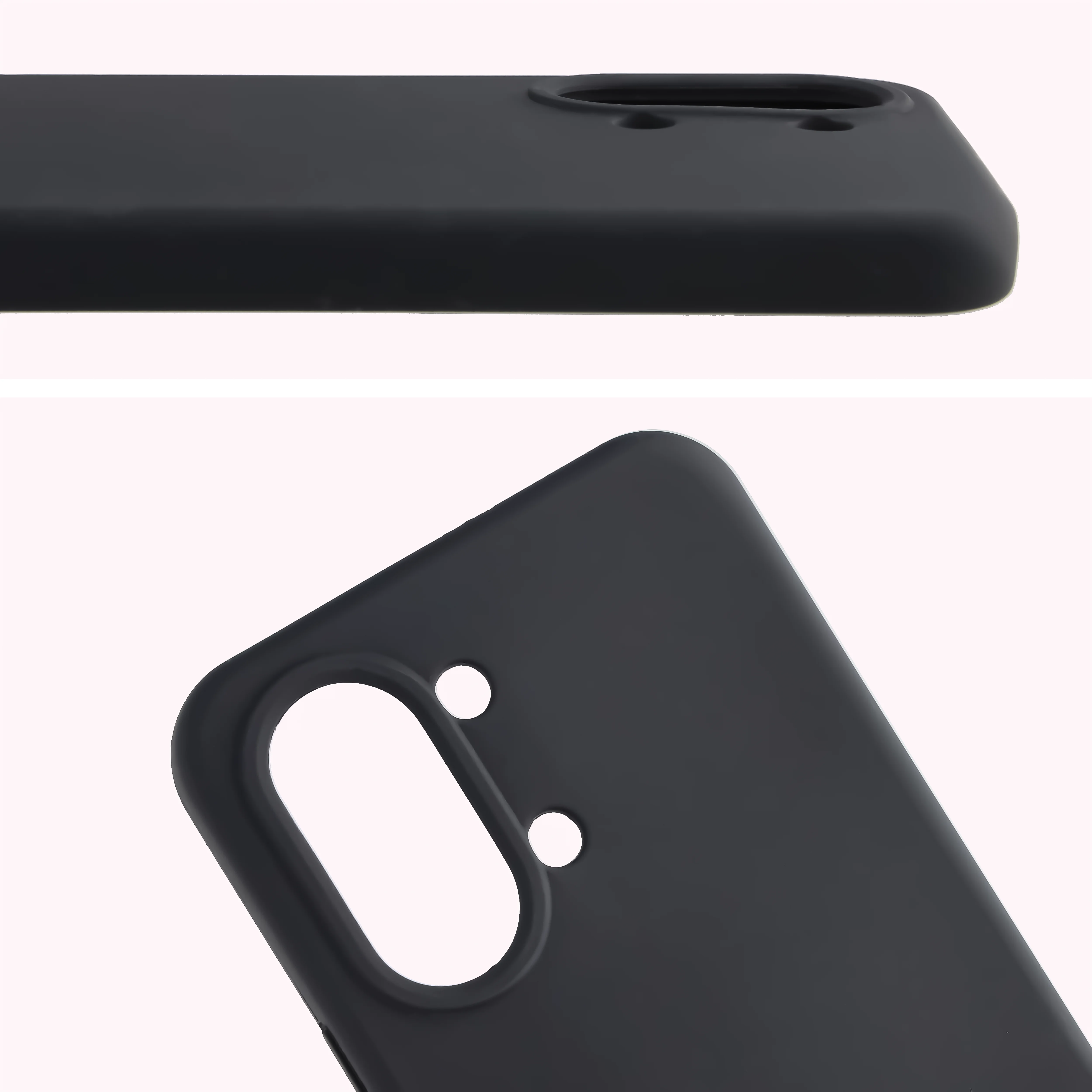 Zbliżenie na wycięcie na obiektywy w etui Bizon Soft Case do Xiaomi POCO X8 Pro Max