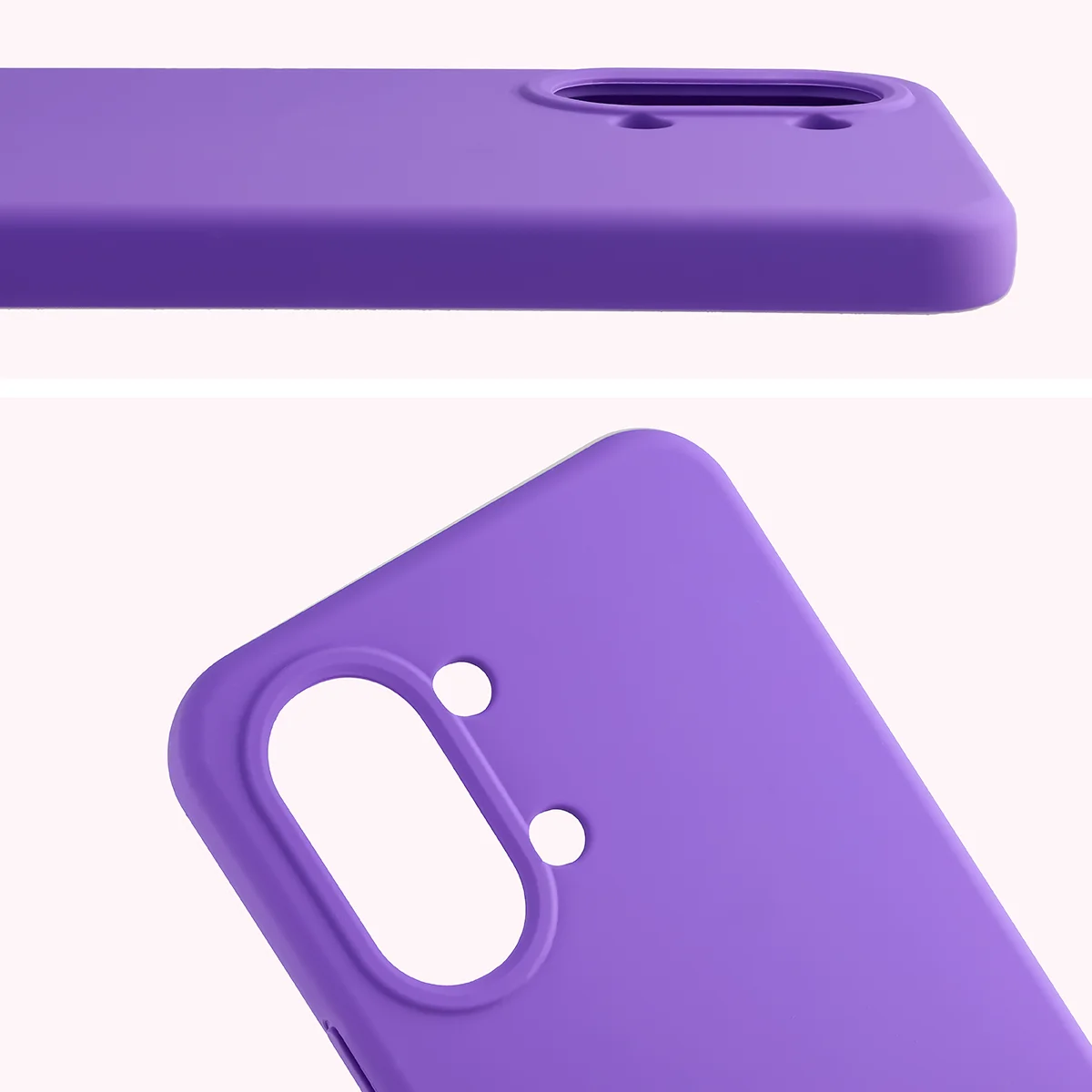 Zbliżenie na wycięcie na obiektywy w etui Bizon Soft Case do Xiaomi POCO X8 Pro Max