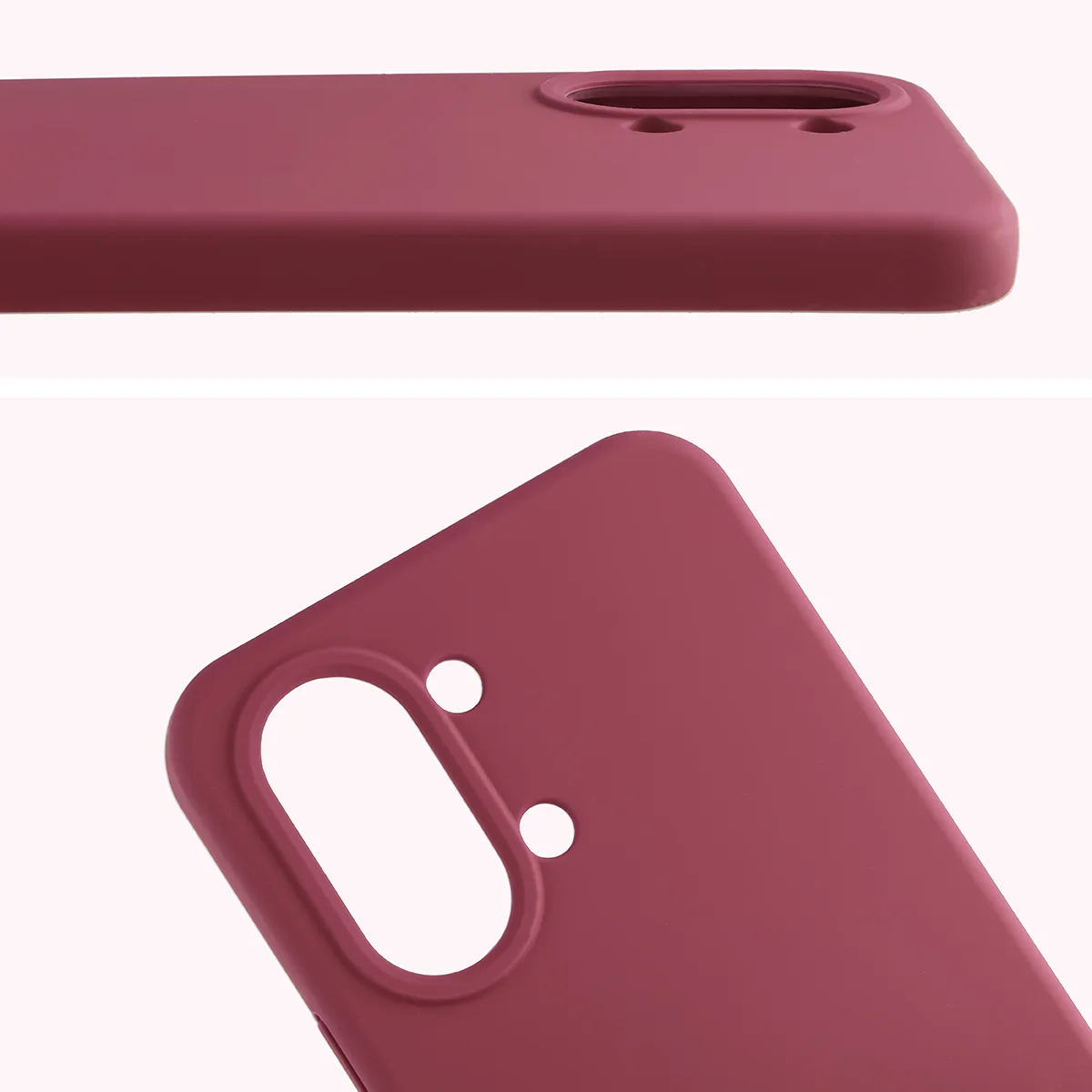 Zbliżenie na wycięcie na obiektywy w etui Bizon Soft Case do Xiaomi POCO X8 Pro Max