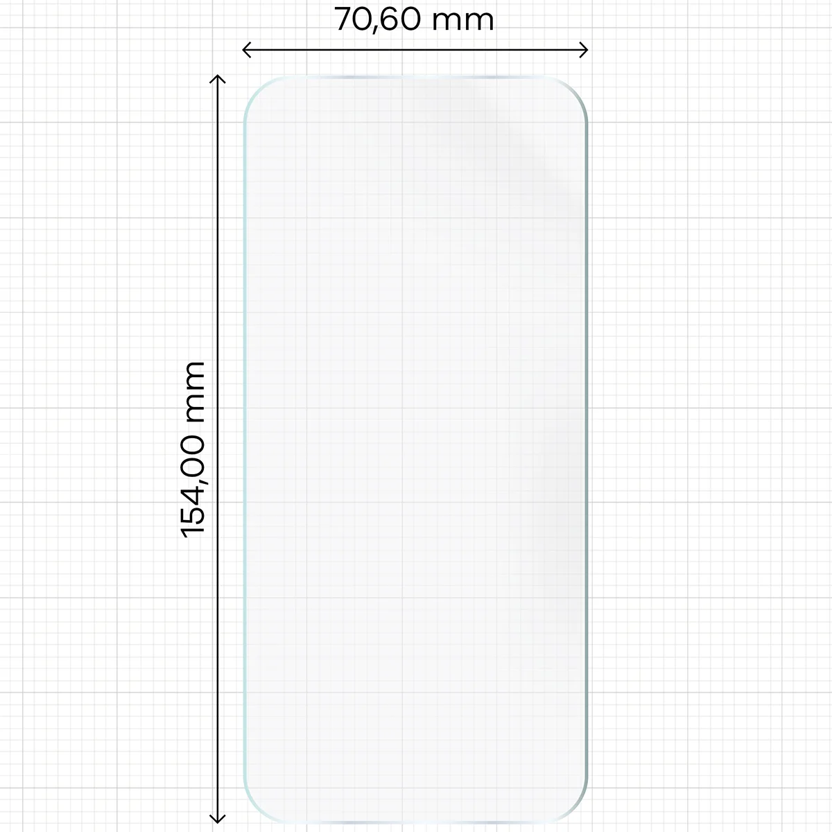 Miarka z wymiarami folii hydrożelowej Bizon Film Hydrogel Front Duo do Xiaomi POCO X8 Pro