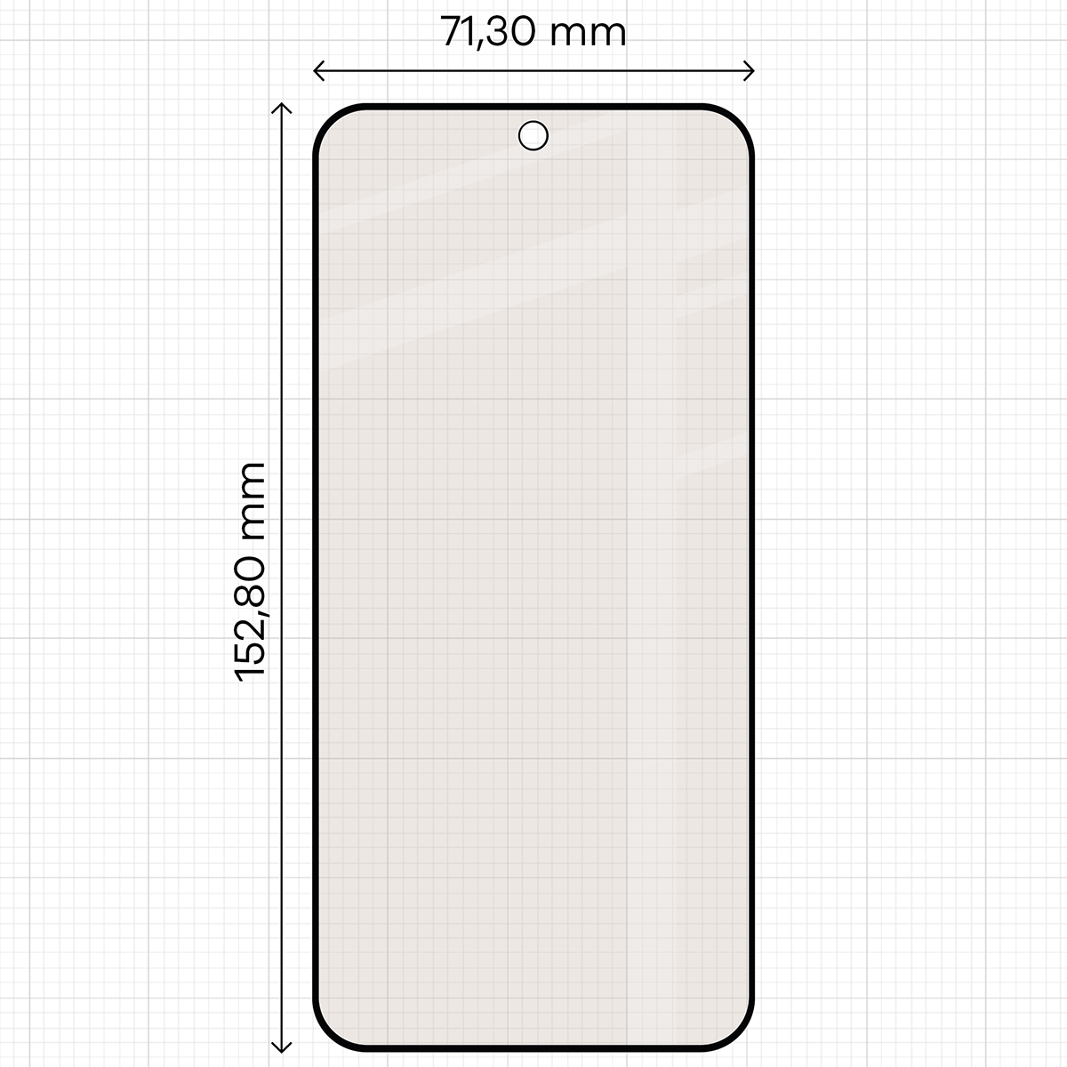 Miarka z wymiarami szkła matowego Bizon Glass Matte do Xiaomi POCO X8 Pro