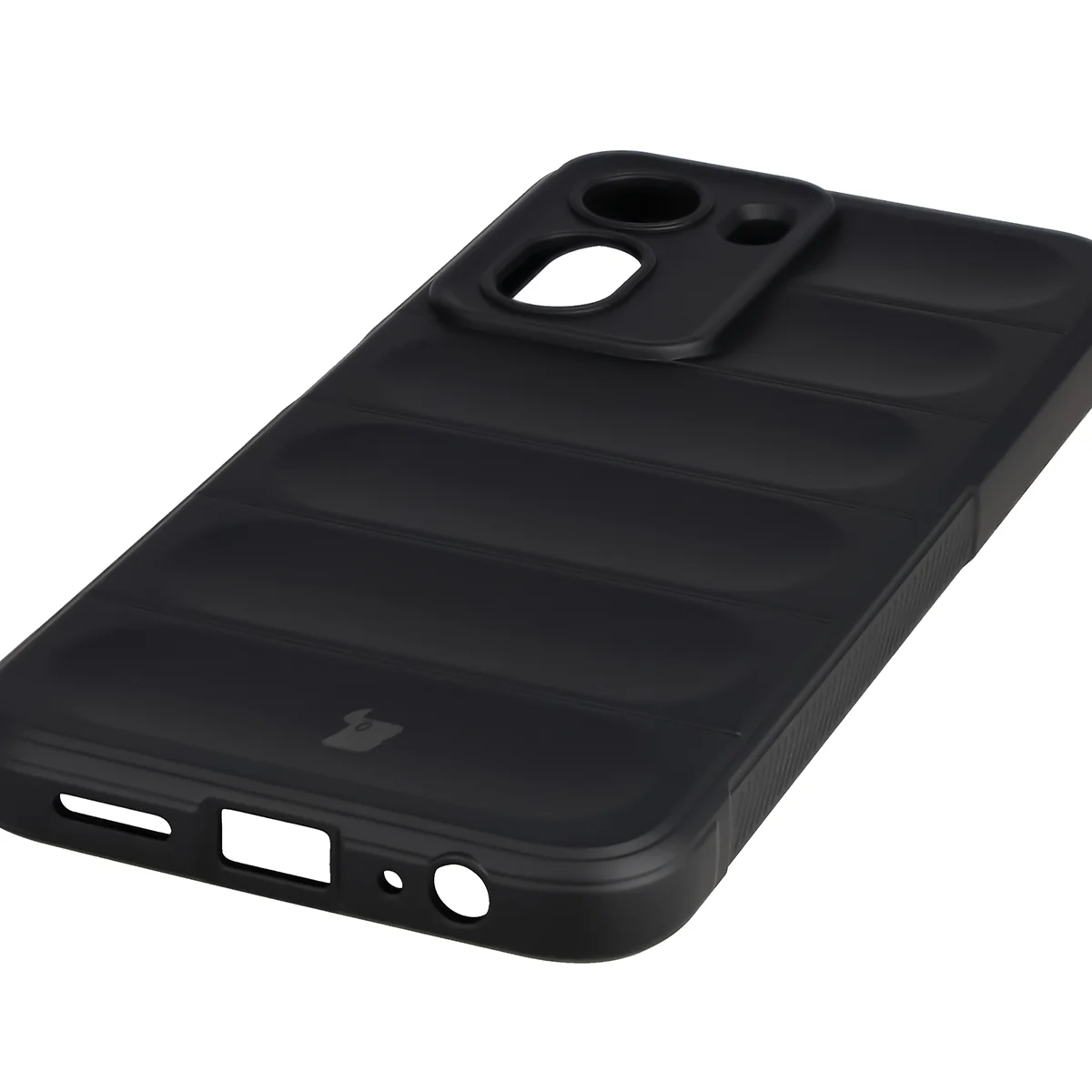Precyzyjne wycięcia i kompatybilność z ładowaniem indukcyjnym w etui Bizon Case Tur do Xiaomi Redmi A7 Pro / POCO C85X / C81 / C81 Pro