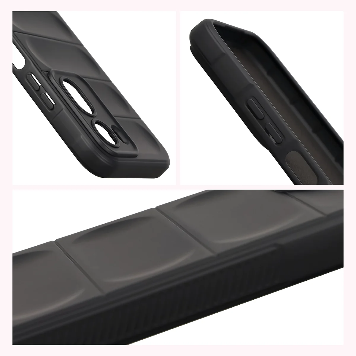Teksturowane boki i podwyższone krawędzie ekranu i aparatu w etui Bizon Case Tur do Xiaomi Redmi A7 Pro / POCO C85X / C81 / C81 Pro
