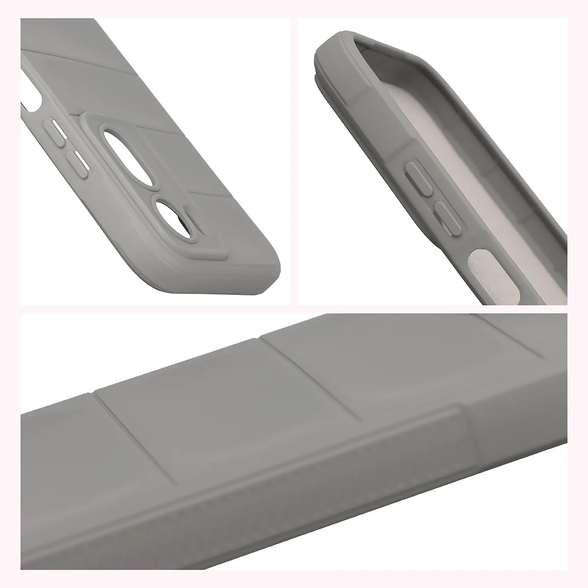 Teksturowane boki i podwyższone krawędzie ekranu i aparatu w etui Bizon Case Tur do Xiaomi Redmi A7 Pro / POCO C85X / C81 / C81 Pro