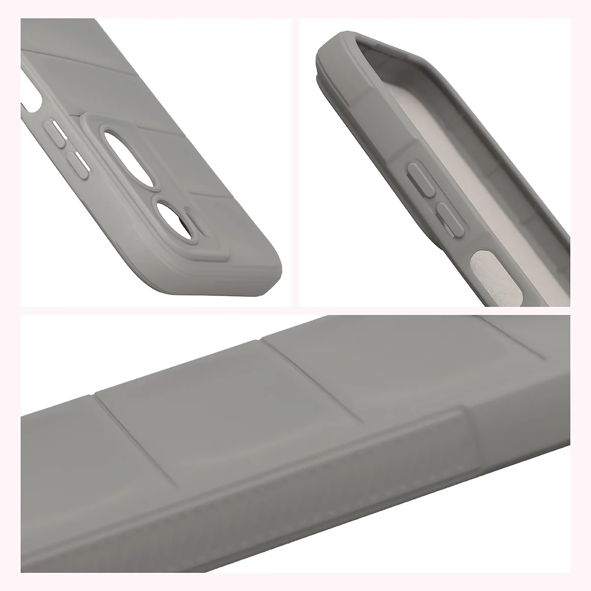 Teksturowane boki i podwyższone krawędzie ekranu i aparatu w etui Bizon Case Tur do Xiaomi Redmi A7 Pro / POCO C85X / C81 / C81 Pro