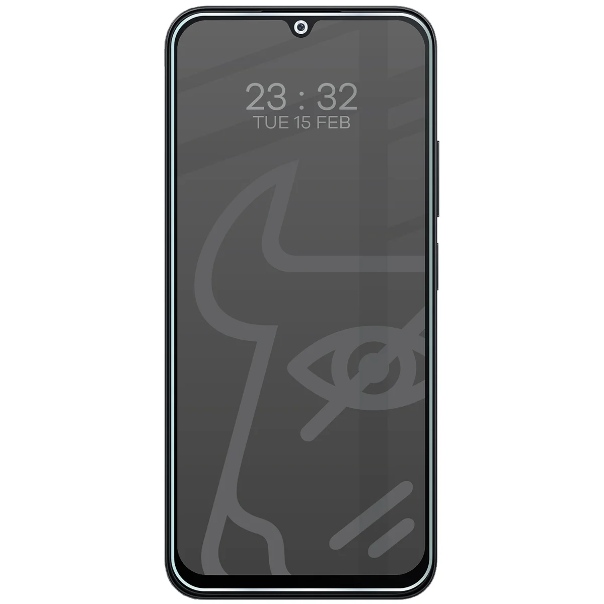Wizualizacja szkła Hybrid Shadow nałożonego na telefon Xiaomi Redmi A7 Pro 4G
