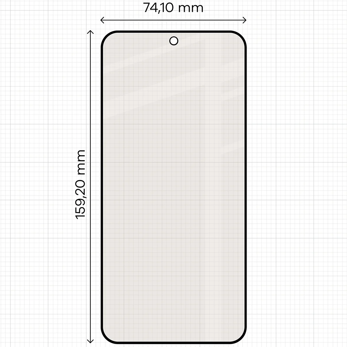Miarka z wymiarami szkła matowego Bizon Glass Matte Duo do Xiaomi Redmi Note 15 Pro 5G