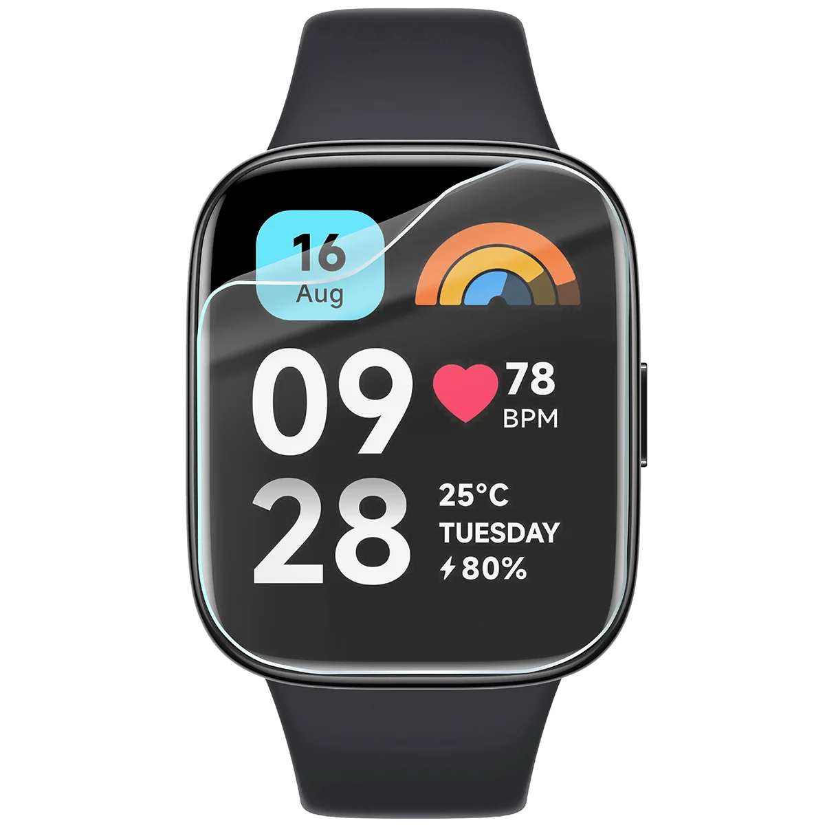 Folia hydrożelowa Bizon Watch Film HydroFlex do Xiaomi Redmi Watch 3 Active na zegarku