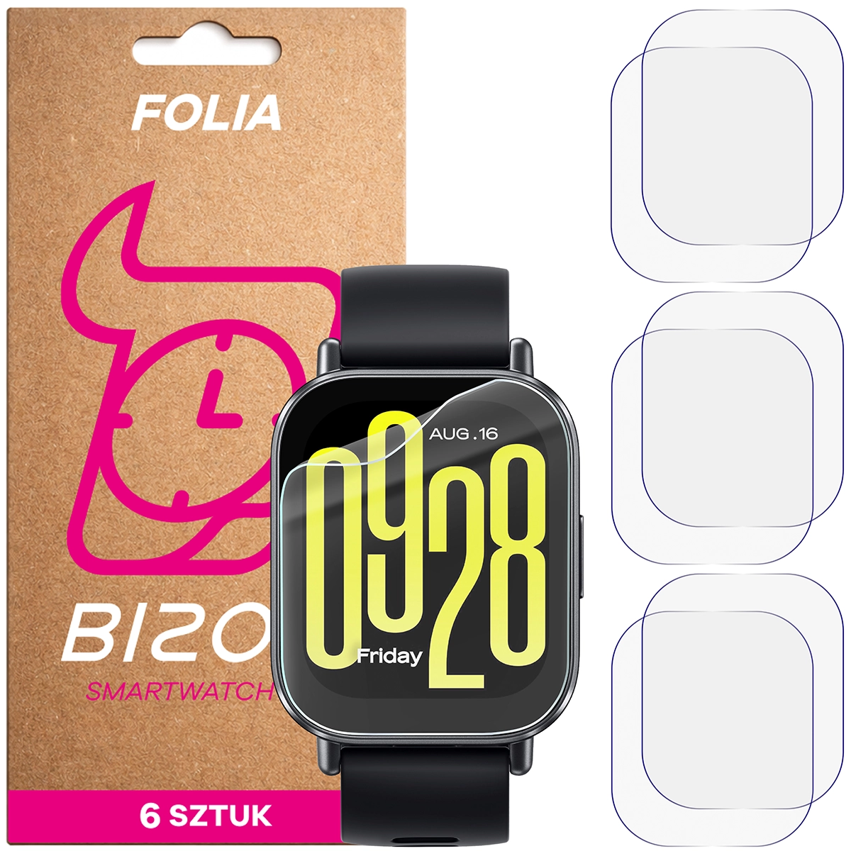 Folia hydrożelowa Bizon Watch Film HydroFlex dla Xiaomi Redmi Watch 5 Active