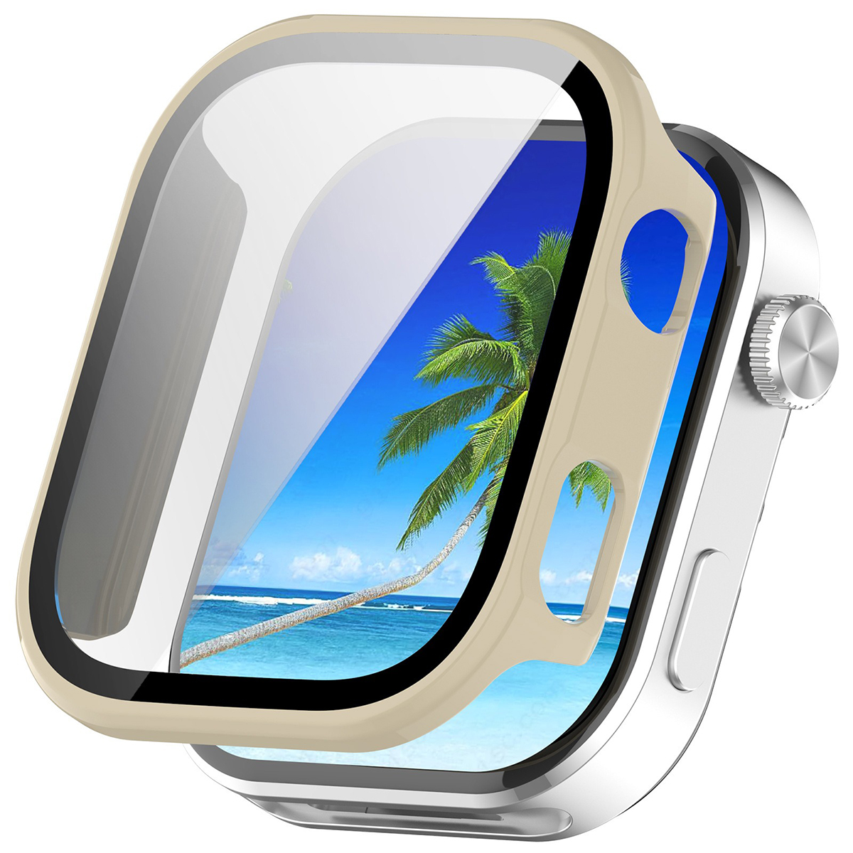 Wizualizacja nakładania etui Bizon Case Watch Adamo do Xiaomi Redmi Watch 6