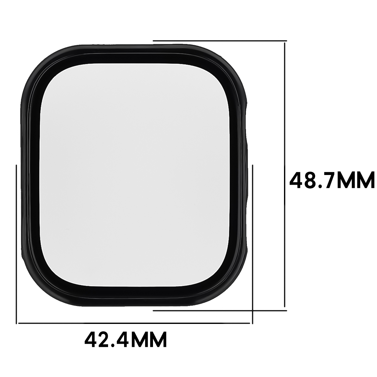 Wymiary etui Bizon Case Watch Adamo do Xiaomi Redmi Watch 6