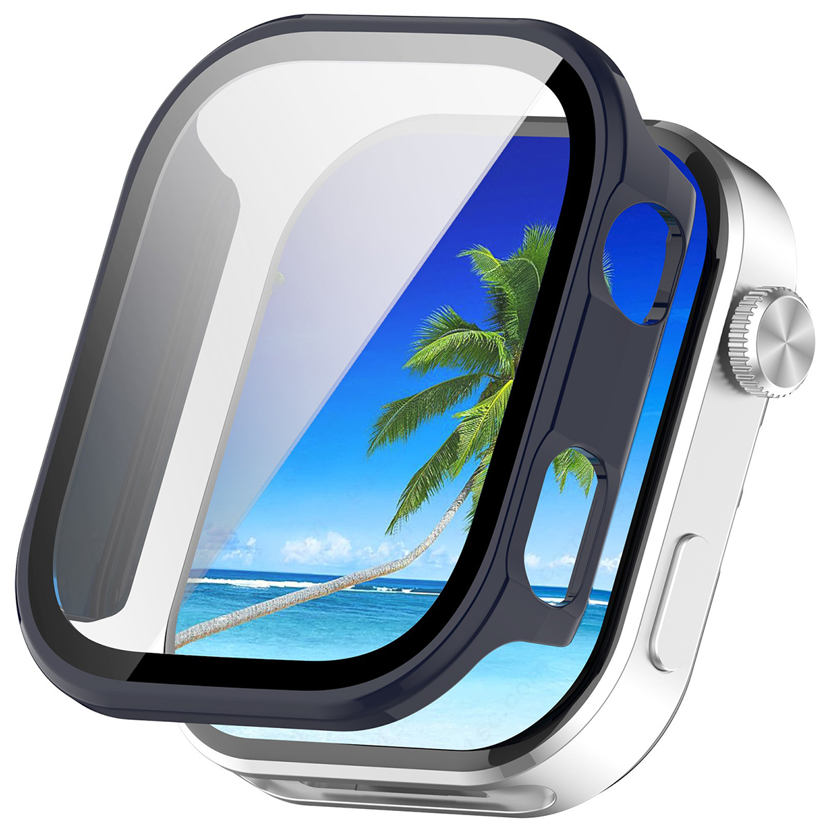 Wizualizacja nakładania etui Bizon Case Watch Adamo do Xiaomi Redmi Watch 6