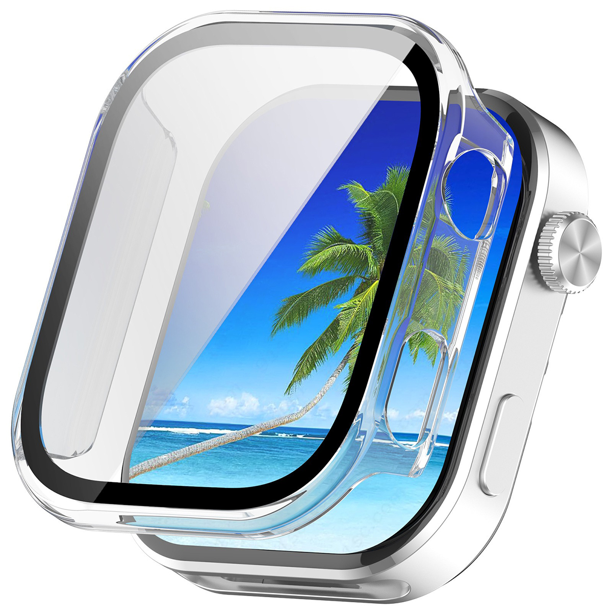 Wizualizacja nakładania etui Bizon Case Watch Adamo do Xiaomi Redmi Watch 6