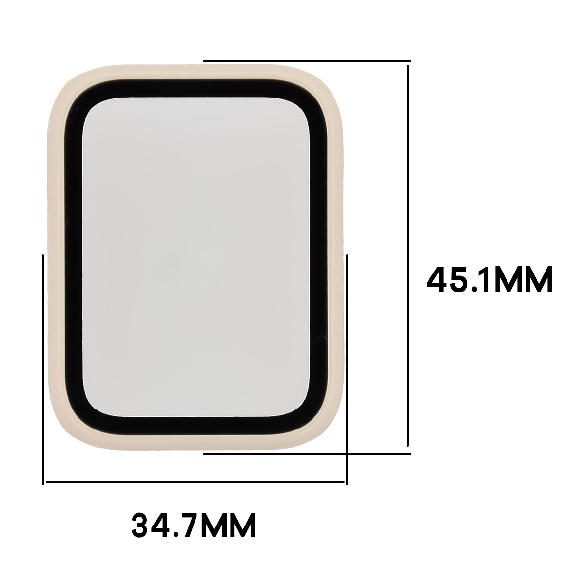 Wymiary etui Bizon Case Watch Adamo do Xiaomi Smart Band 10 Pro