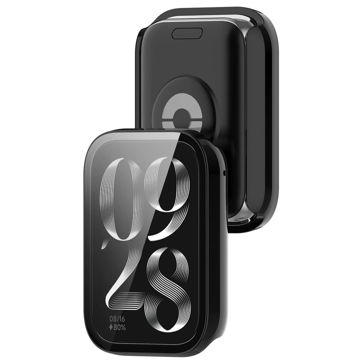 Etui z wbudowanym szkłem Bizon Case Watch Adamo do Xiaomi Smart Band 10 Pro