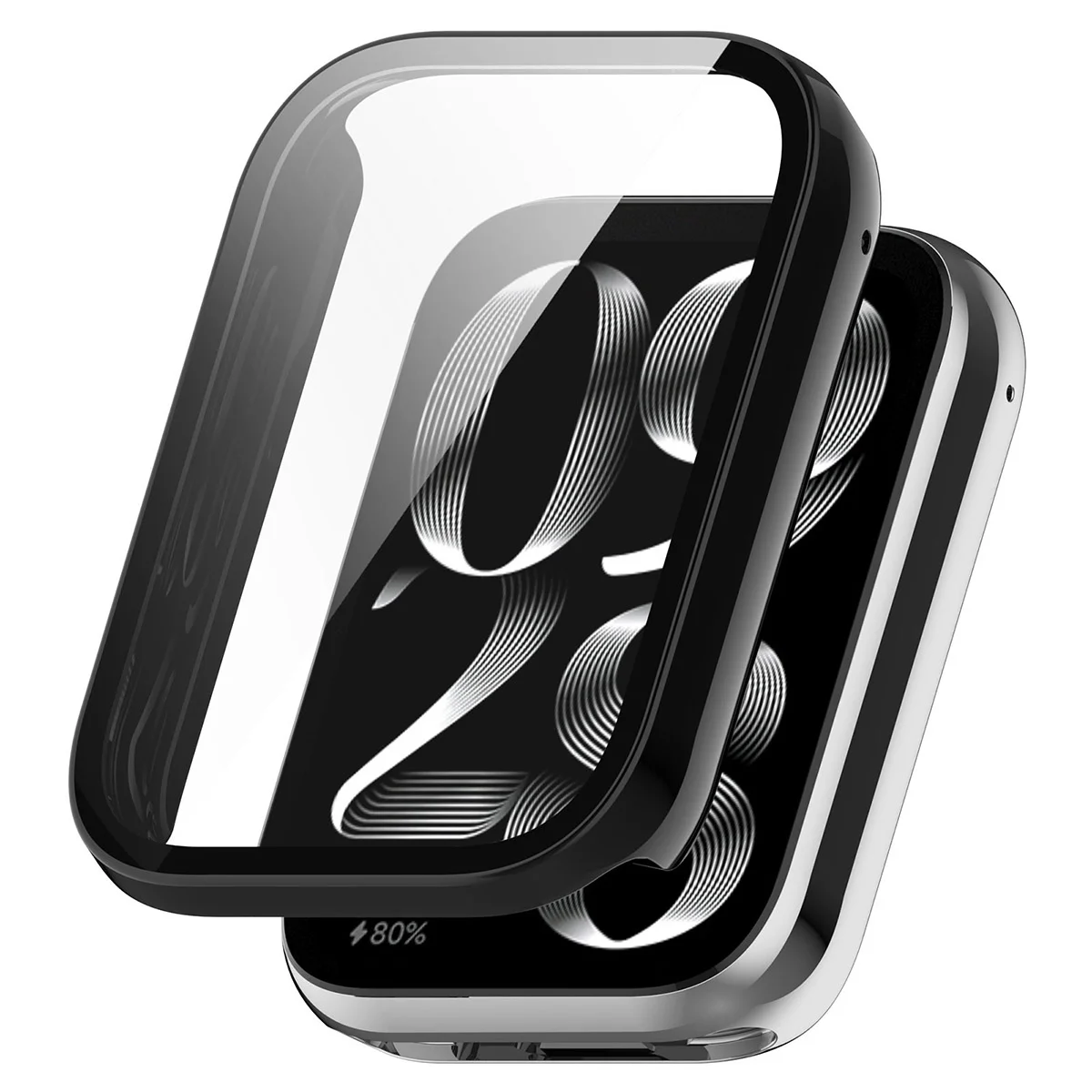 Wizualizacja nakładania etui Bizon Case Watch Adamo do Xiaomi Smart Band 10 Pro