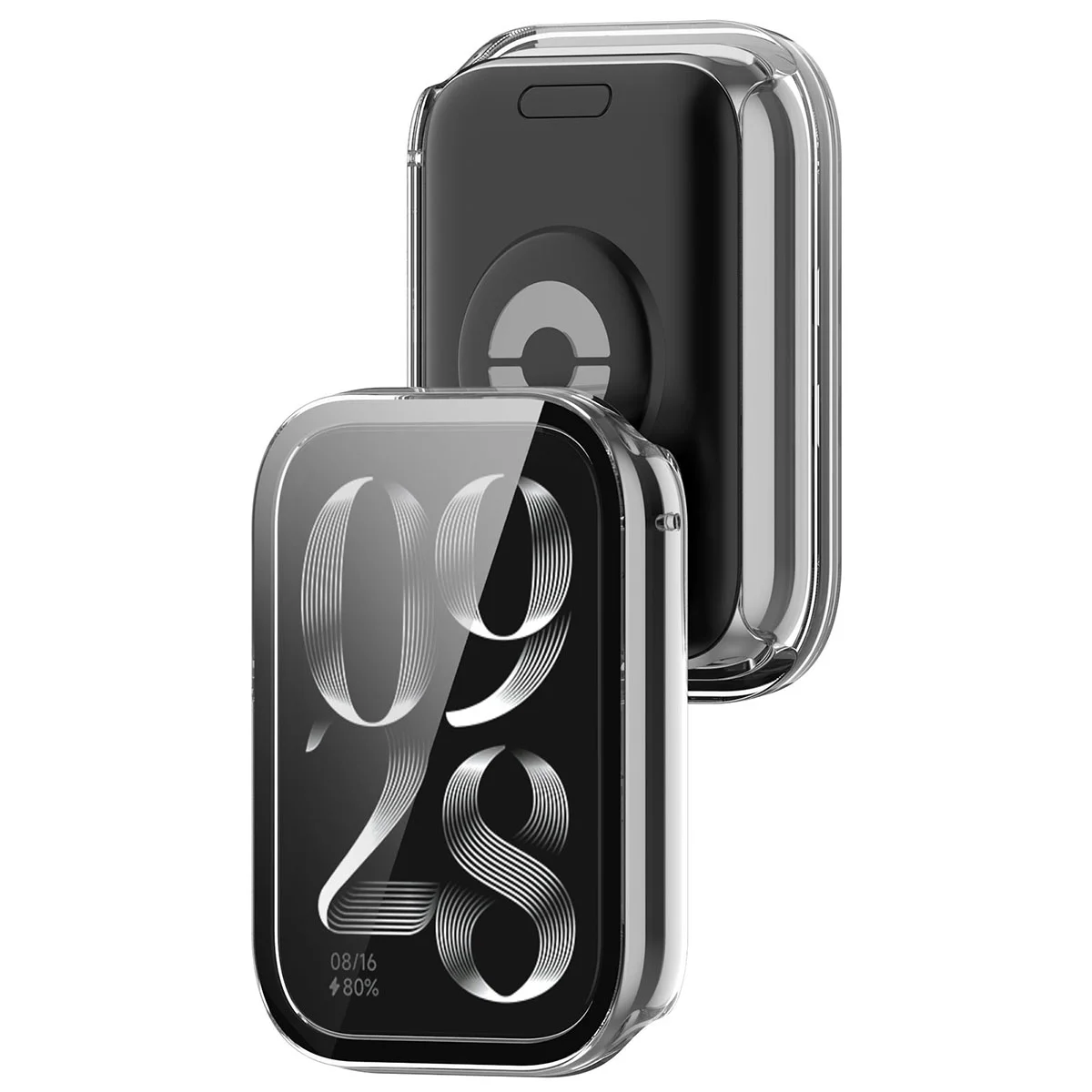 Etui z wbudowanym szkłem Bizon Case Watch Adamo do Xiaomi Smart Band 10 Pro