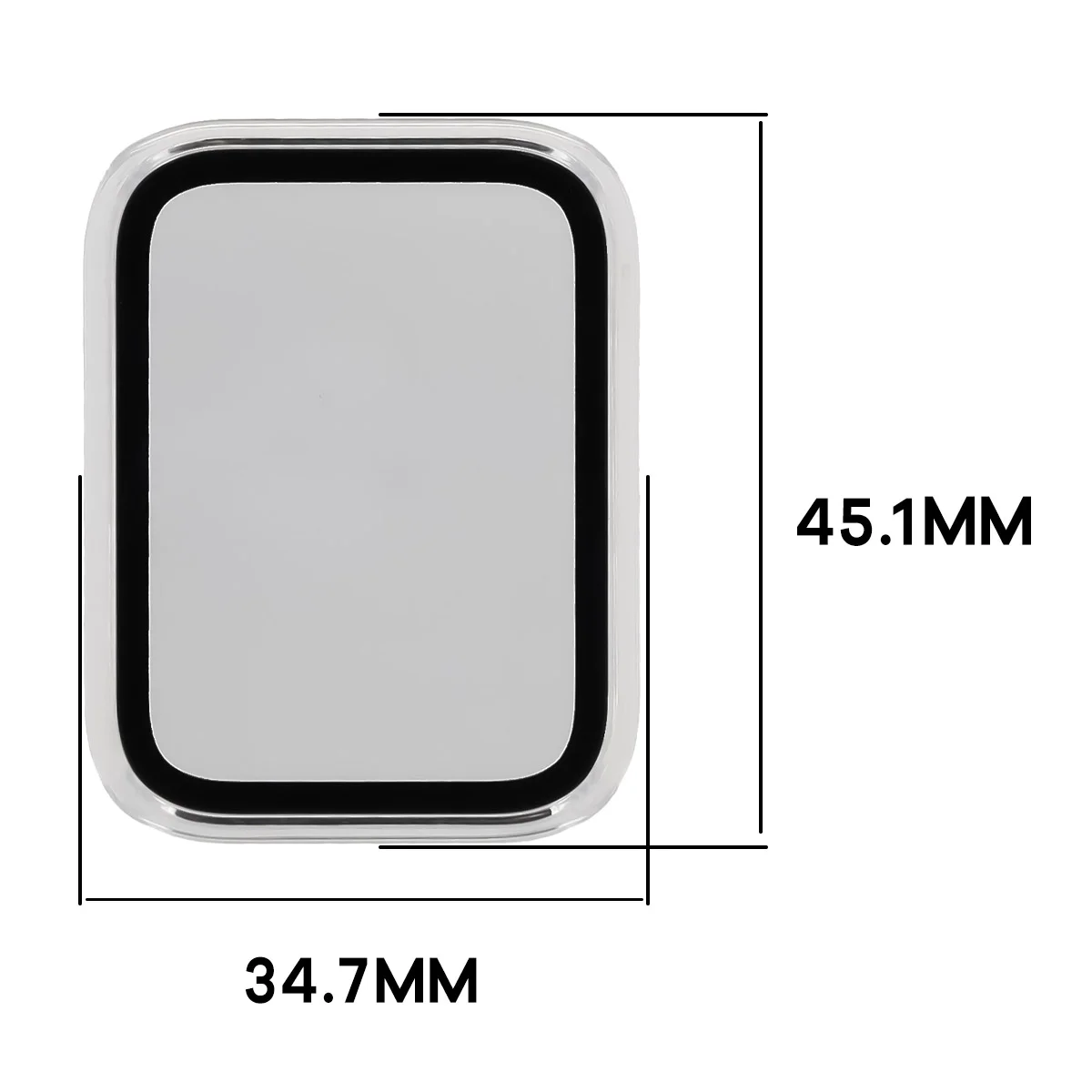Wymiary etui Bizon Case Watch Adamo do Xiaomi Smart Band 10 Pro
