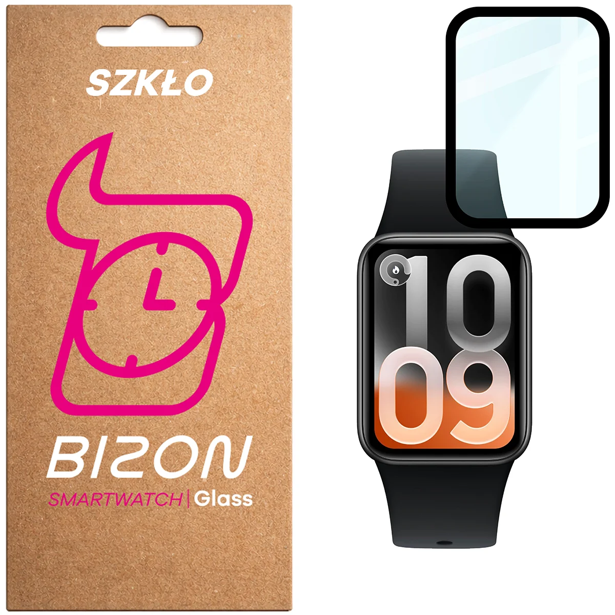 Szkło hybrydowe na smartwatch Bizon Glass Watch Edge dla Xiaomi Smart Band 10 Pro