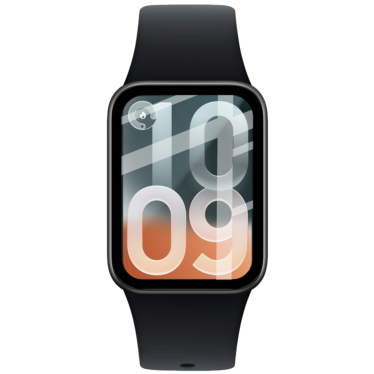 Szkło hybrydowe z czarną ramką idealnie dopasowane do Xiaomi Smart Band 10 Pro