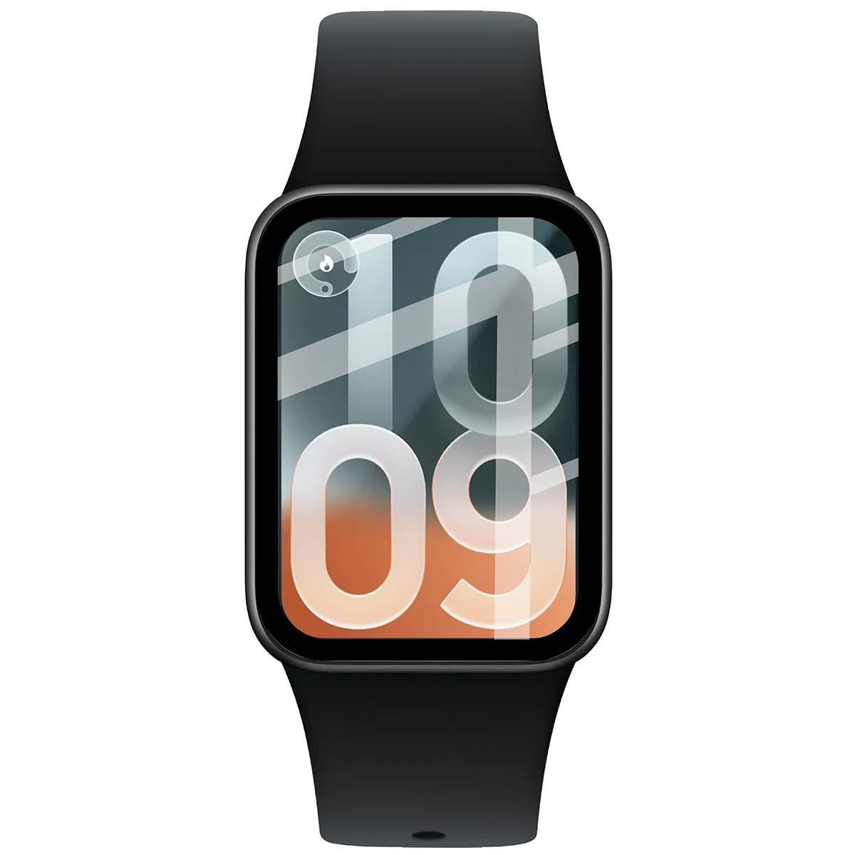 Szkło hybrydowe z czarną ramką idealnie dopasowane do Xiaomi Smart Band 10 Pro
