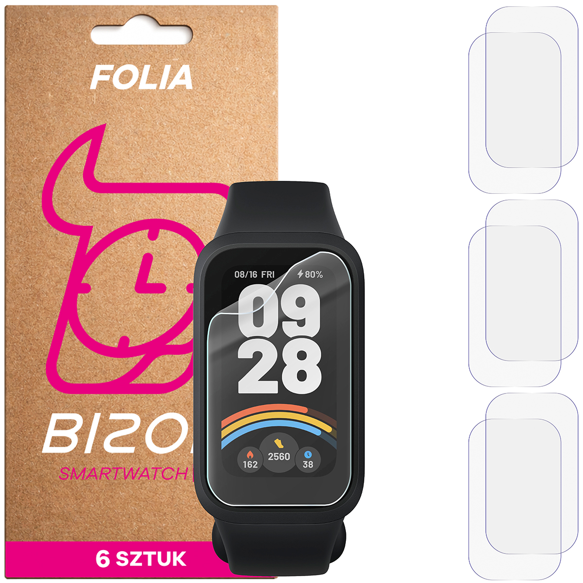 Folia hydrożelowa Bizon Watch Film HydroFlex dla Xiaomi Mi Smart Band 9 Active 