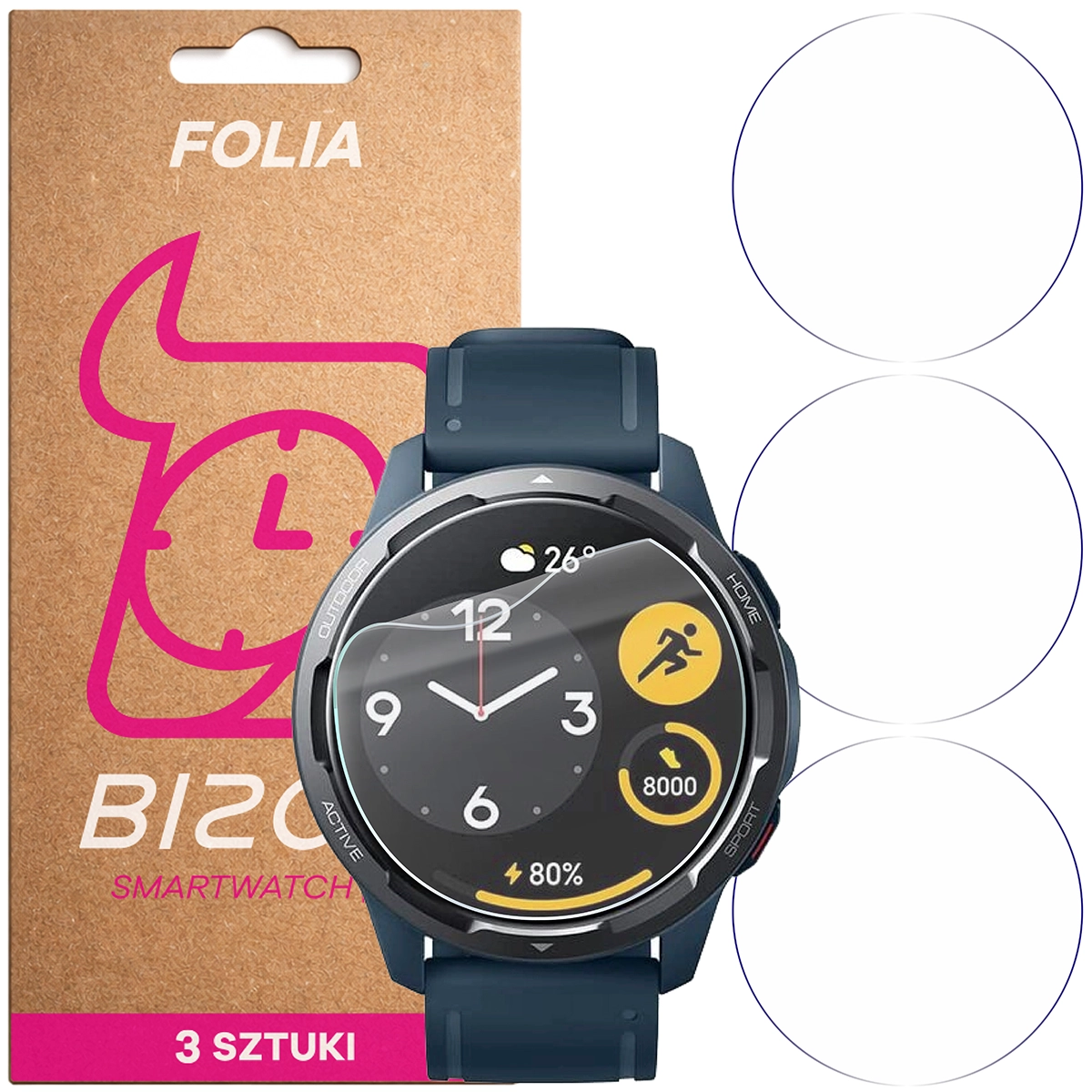 Folia hydrożelowa Bizon Watch Film HydroFlex dla Xiaomi Watch S1 Active