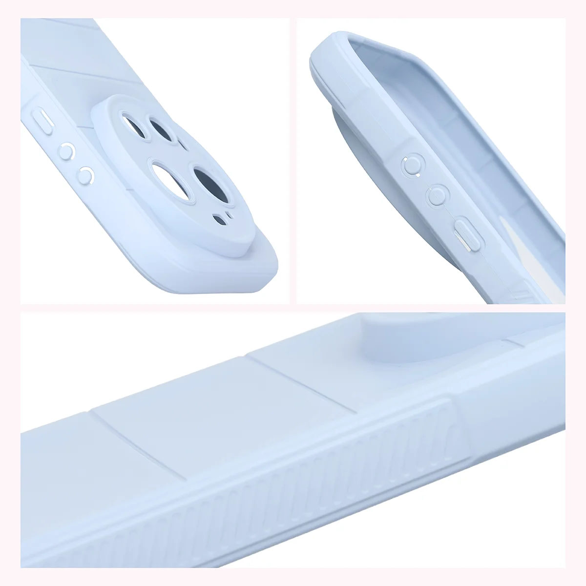 Teksturowane boki i podwyższone krawędzie ekranu i aparatu w etui Bizon Case Tur do Xiaomi 17 Ultra