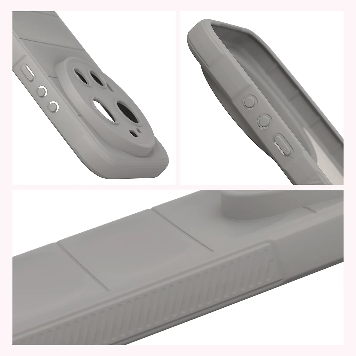 Teksturowane boki i podwyższone krawędzie ekranu i aparatu w etui Bizon Case Tur do Xiaomi 17 Ultra