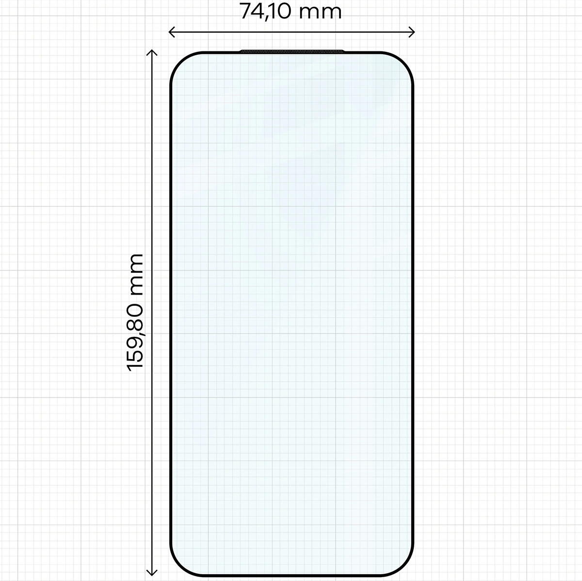 Wymiary szkła Bizon Glass Edge Duo do Xiaomi 17 Ultra / Xiaomi 17 Pro Max