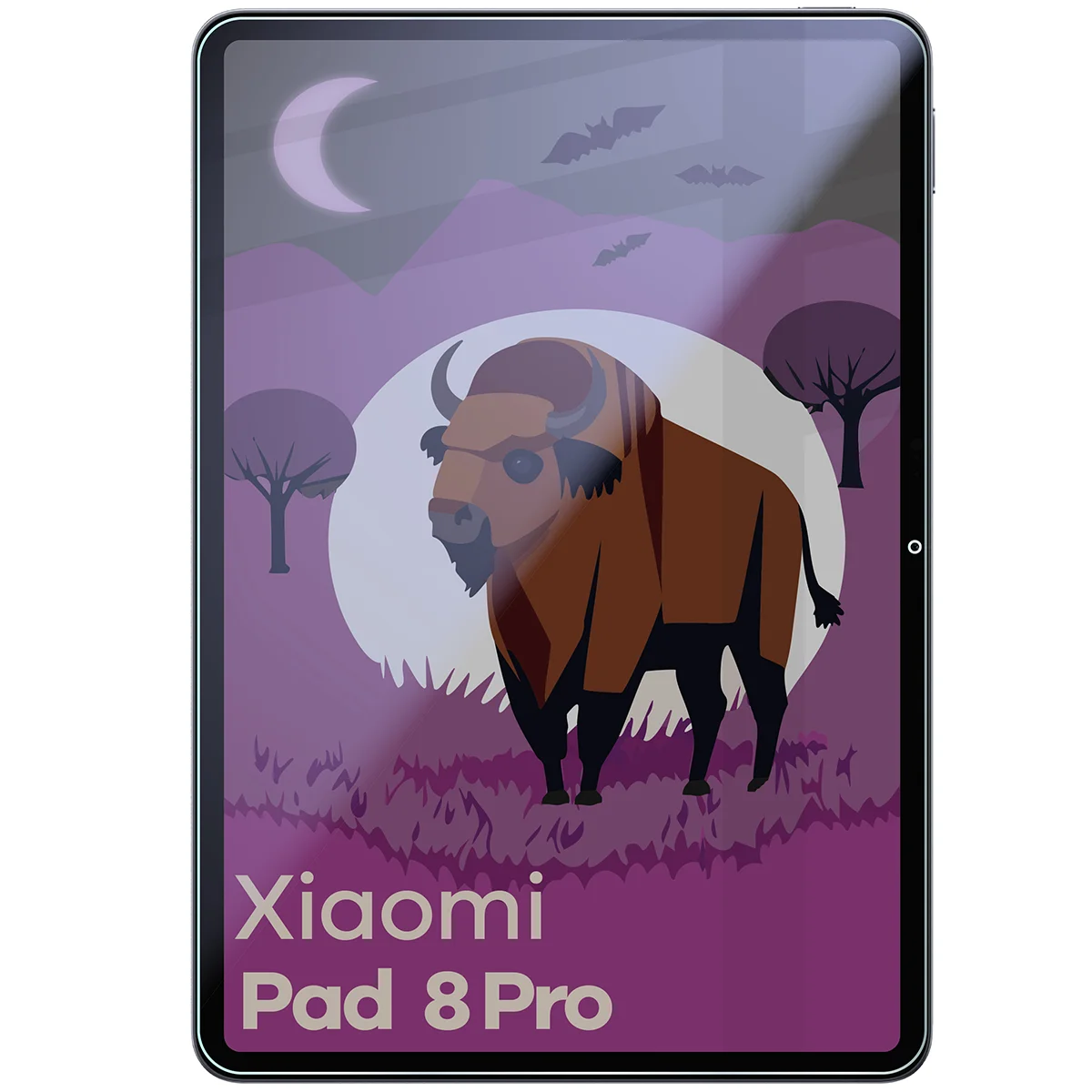 Wizualizacja szkła Tab Hybrid Shadow nałożonego na telefon Xiaomi Pad 8 Pro