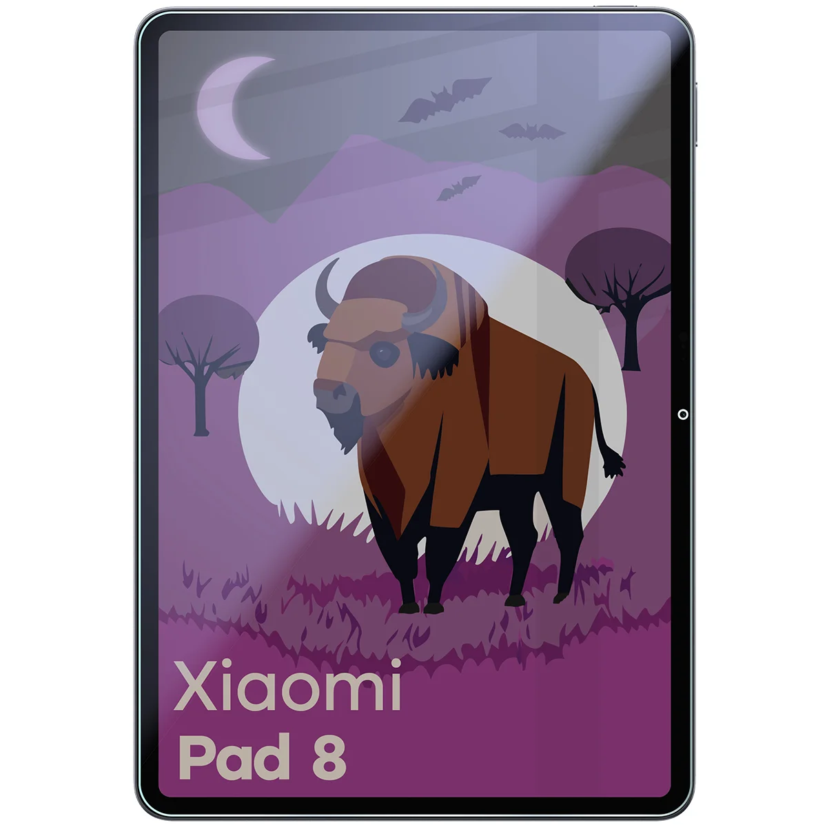 Wizualizacja szkła Tab Hybrid Shadow nałożonego na telefon Xiaomi Pad 8