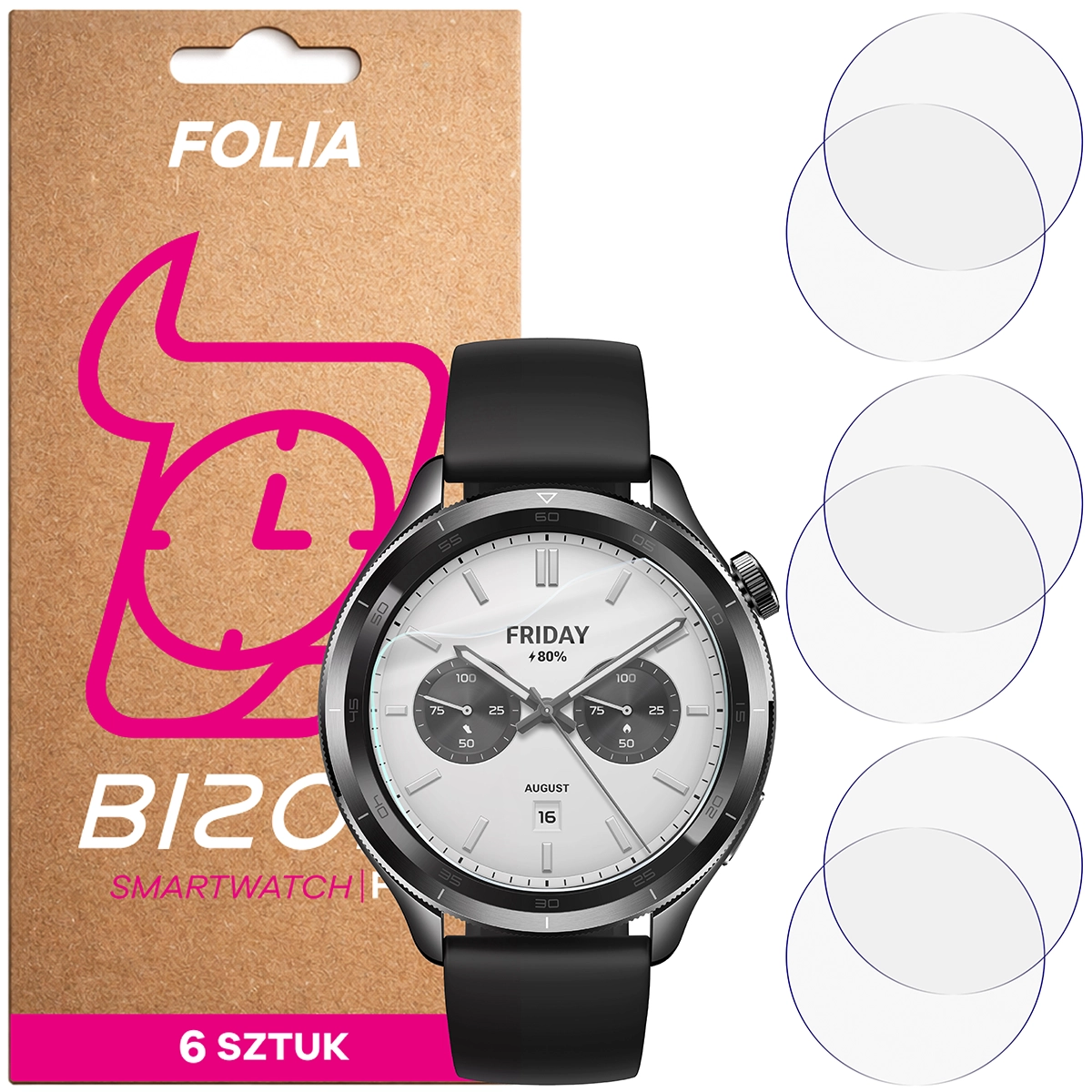 Folia hydrożelowa Bizon Watch Film HydroFlex dla Xiaomi Watch S4 41 mm