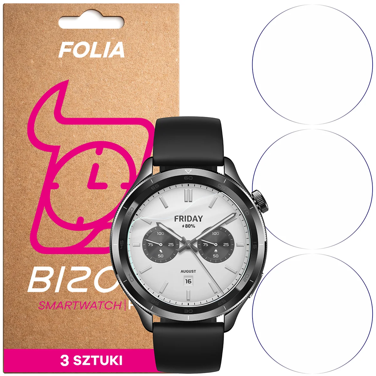 Folia hydrożelowa Bizon Watch Film HydroFlex dla Xiaomi Watch S4 41 mm