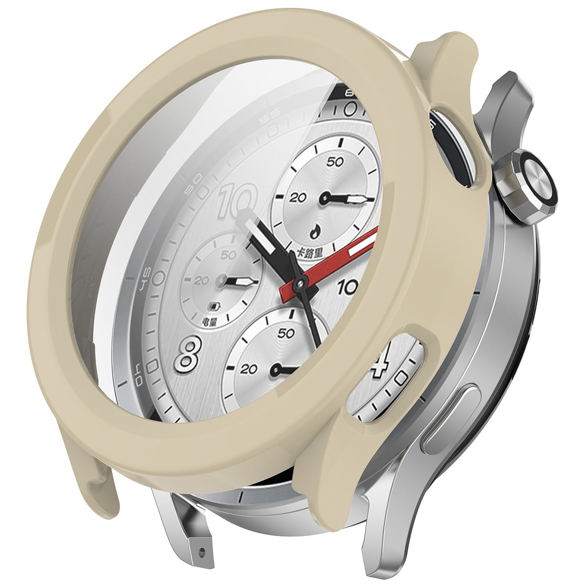 Wizualizacja nakładania etui Bizon Case Watch Adamo do Xiaomi Watch S5
