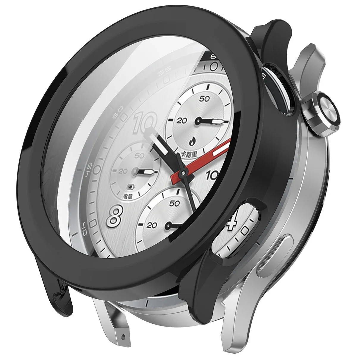 Wizualizacja nakładania etui Bizon Case Watch Adamo do Xiaomi Watch S5