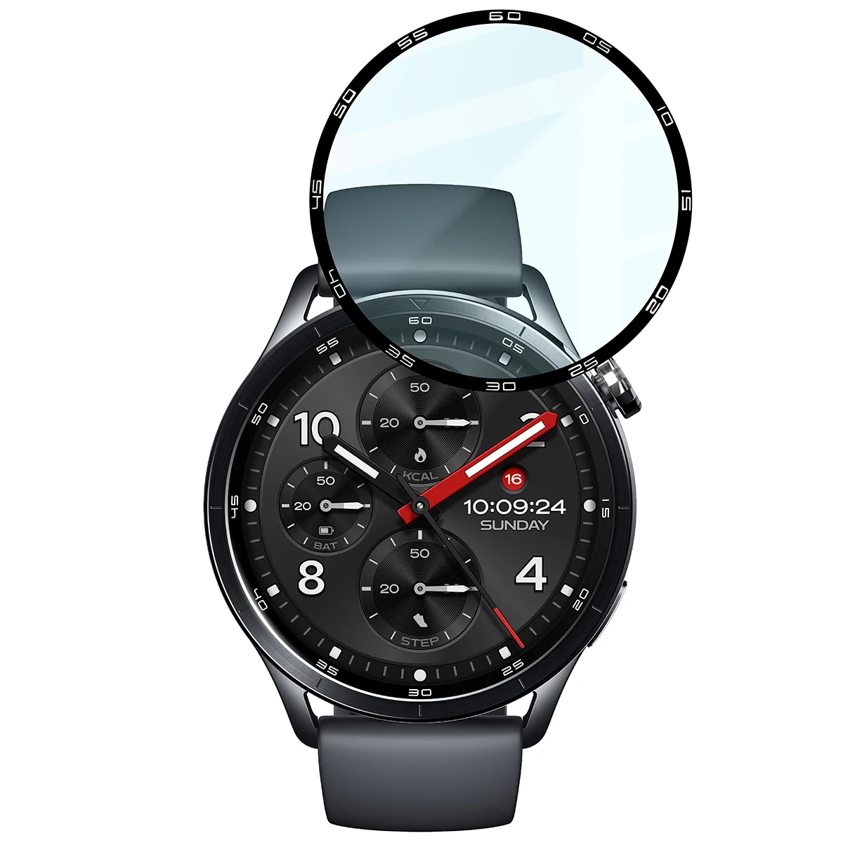 Szkło hybrydowe na smartwatch Bizon Glass Watch Edge dla Xiaomi Watch S5