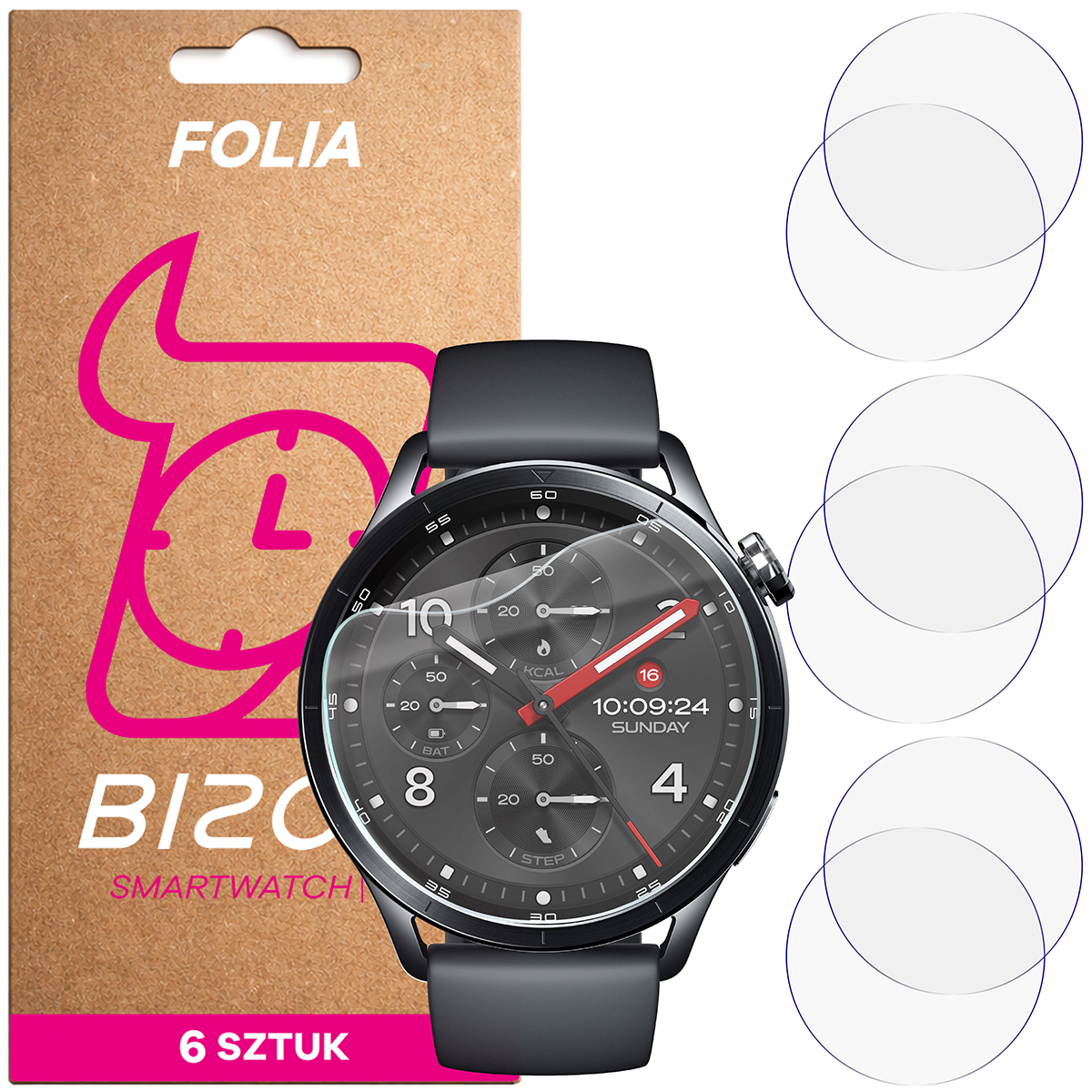 Folia hydrożelowa Bizon Watch Film HydroFlex dla Xiaomi Watch S5