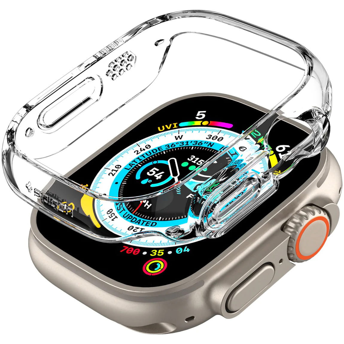 Etui Spigen Thin Fit do Apple Watch Ultra 3 / 2 / 1 (49 mm), przezroczyste